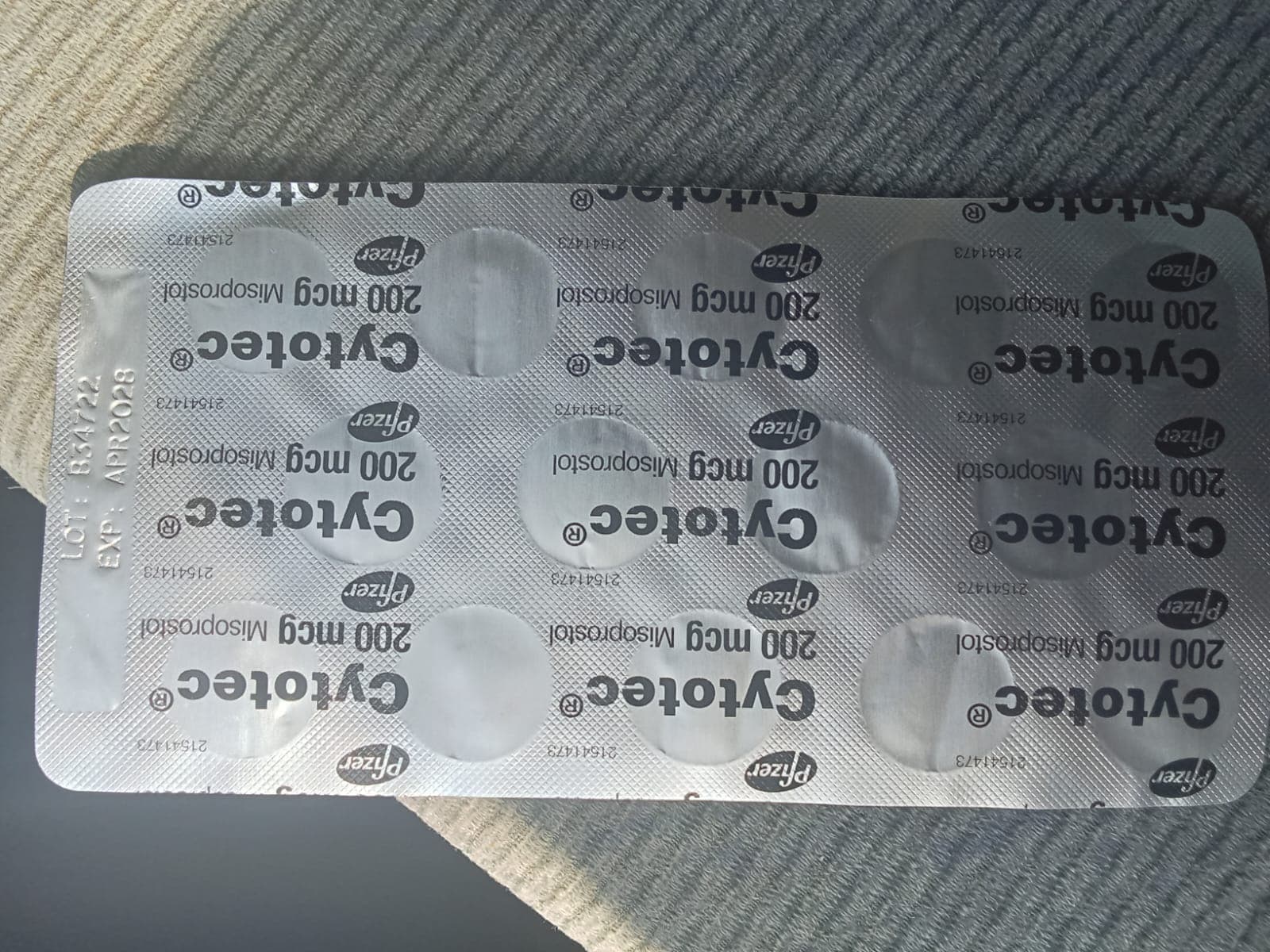 Cytotec blister packs and tablets