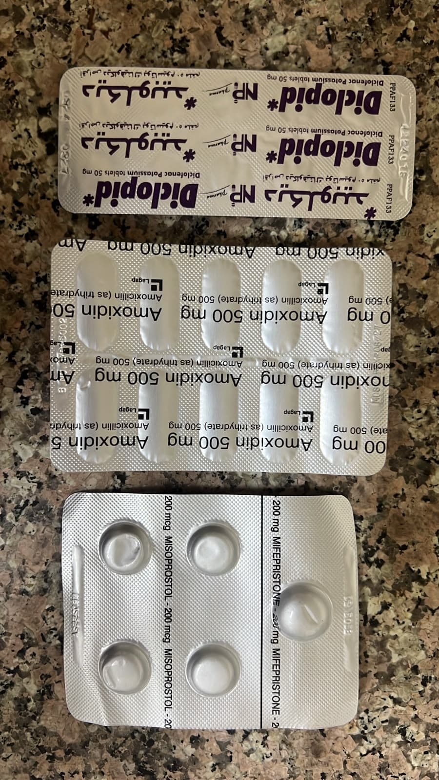 Mifepristone and Misoprostol tablets and packaging